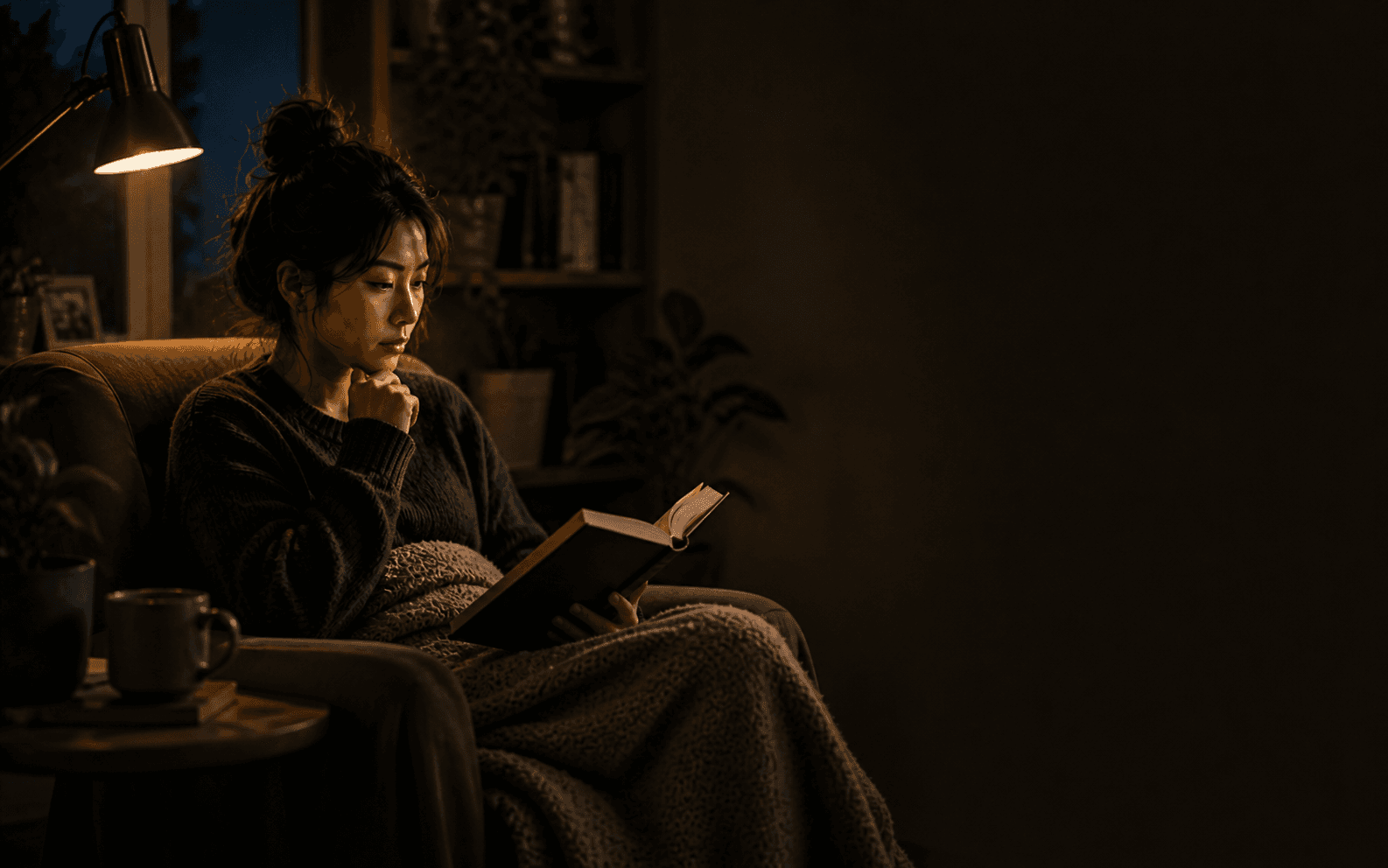 The reader reopening a novel after time away and trying to recall the story
